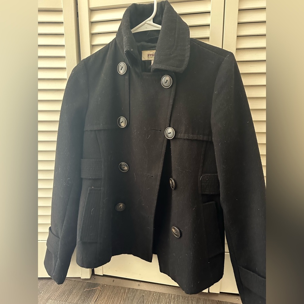 black winter coat